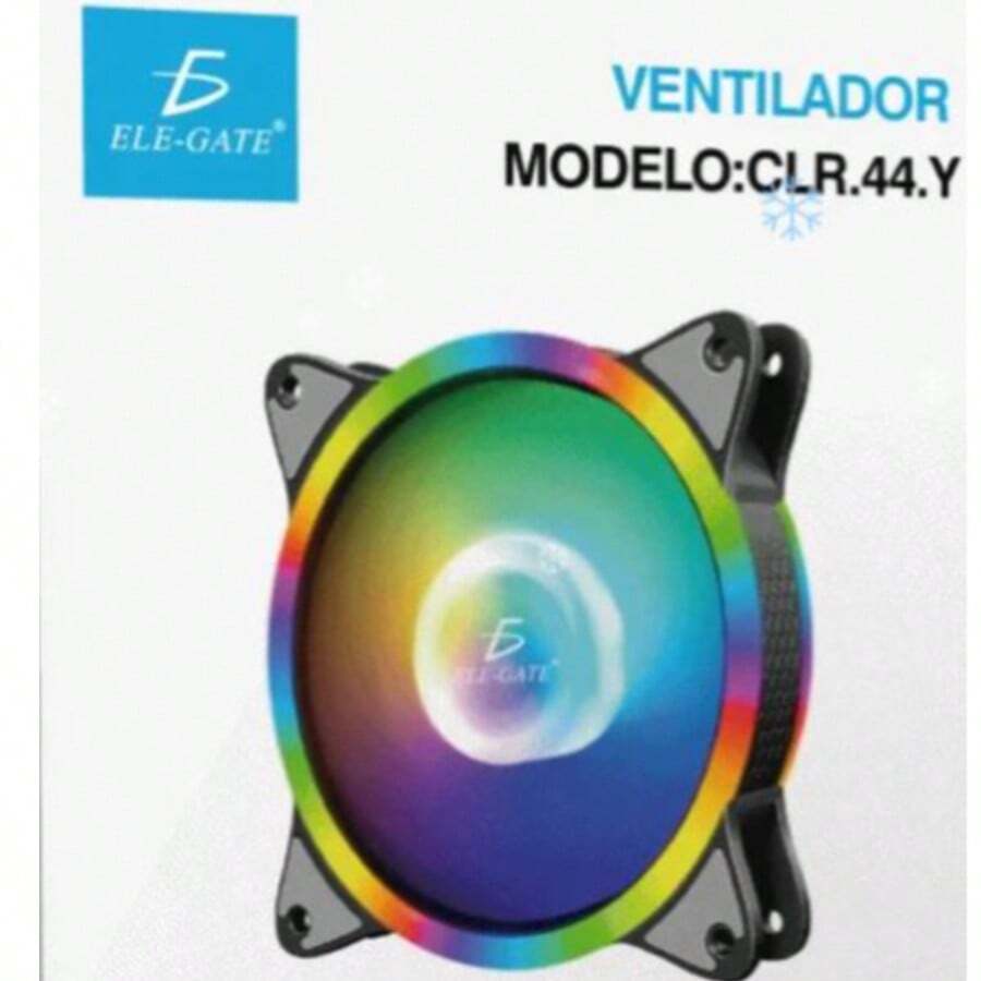 Ventilador para CPU con sistema silencioso de enfriamiento y Luz RGB - Negro - Ver 1