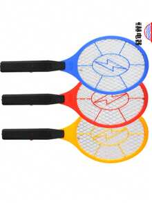 Raqueta Eléctrica Recargable Mata Moscas Y Mosquitos - Multicolor - Ver 10