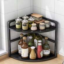 Supporto per spezie da cucina per il Ramadan, organizer da cucina, scaffale per spezie ad angolo, scaffale per spezie rotante, scaffale per spezie multifunzione, per San Valentino - Multicolore - Visualizzare 3