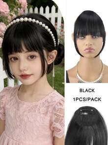 Extra Thick Kids Clip-In Bangs - Brown Fringe Set For Girls, Easy &Heat Resistant For Christmas Dress-Up (More Hair, Soft ) - Multicolor - View 15