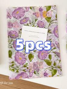 5/10/20/40PCS Purple Trumpet Shaped Teddy Bear Pattern Gift Wrapping Paper, Suitable For Moisture-Proof And Shatterproof Item Protection, Suitable For Birthdays, Valentine's Day, Gifts, Clothing, Gift Packaging, And Decorative Box Filling - Purple - View 14