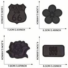 2/4pcs Feather Down Jacket Patches, Self-Adhesive, Seamless, High-End Clothing Repair, Leather Garments, Holes, Black Embroidered Fabric Patches, Jacket Patches, Sewing Patches, Clothing Patches, Garment Care Solution, Clothing Hole Repair, Embroidered Badges, Clothing Repair Stickers, Minimalist Repair Look, Understated Repair Style, Durable Fabric Structure, Enhanced Patch Durability - Multicolor - View 25