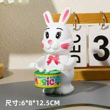1pc Random Color Spring Drum Rabbit Toy, Makes Drum Sound, Cartoon Rabbit Shape - No Battery Needed (Birthday & Christmas Gift, Classroom Reward, Home Decor - Durable Plastic) - Multicolor - View 5