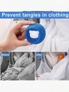 6/8 Sets Of Pet Hair Cleaning Laundry Balls, Fluffy And Soft, Non Stick To The Hands, Reusable, Durable, Effective In Collecting Fluff On Clothes, Essential For Pet Owners, Washing Drum, Cat And Dog Hair Washing Machine Fluff Remover - Multicolor - View 5