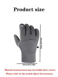 1 Pair Winter Windproof Warm Fleece Gloves, Cold-Proof Touchscreen Gloves For Outdoor Sports, Skiing, Running, Driving, Anti-Slip Gloves - Multicolor - View 3
