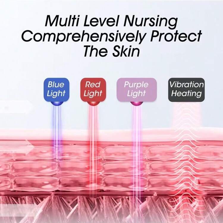 提拉射频面部按摩仪微电流紧致肌肤护理按摩美容仪电池容量500mAh - 白色 - 查看 8