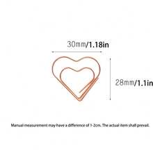 Bộ 50 kẹp giấy mini hình trái tim bằng kim loại, kẹp đánh dấu trang hình trái tim nhiều màu sắc, kẹp hình hoạt hình dễ thương dùng cho văn phòng, trường học, đóng sách, trang trí ghi chú. - Nhiều màu - Xem 4