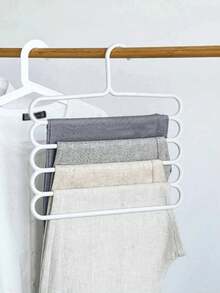 1/5/10pcs 5-Tier Plastic Multi-Functional Pants Hanger, Can Be Used To Store Ties, Scarves And Pants - Multicolor - View 10