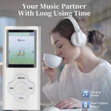 Reproductor MP3 con Bluetooth 5.0, Reproductor MP3 MP4 de Música Digital Portátil Altavoz Incorporado, Pantalla de 1,8 Pulgadas, Grabadora de Voz, Admite Ampliado hasta 128 GB,36980828 - Plateado - Ver 5