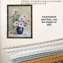 1pc 3 Meters X 12mm PVC Decorative Molding Strip, Self-Adhesive Trim For Ceiling, Living Room, TV Backdrop Wall Decoration - Multicolor - View 10