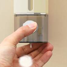 Luxury Soap Dispenser, Wall-Mounted Sensor Soap Dispenser, Bathroom Handwash Foaming Soap Dispenser, Storage Rack, Pump Soap Dispenser - Wall-Mounted, Foam Hand Wash And Shampoo Bottle, Suitable For Bathroom Organization - Creamy Yellow - View 4