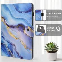 - Funda universal para tablet de 11 pulgadas, funda para tablet de 11.5 pulgadas, funda protectora portátil de piel sintética, con 4 anillos fijos, para todo tipo de tabletas,37000079 - azul real - Ver 2