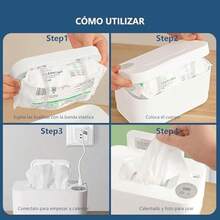 Calentador de Toallitas Húmedas,Calentador Toallitas Humedas con Luz de Noche,Calentamiento a Temperatura Constante y Silenciar, Calentador de Toallitas,Temperatura Ajustable,para Viajes y Familiares - Blanco - Ver 6