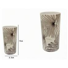 OISE ART STORE Bicchiere Porta Spazzolino Dentifricio Accessorio Arredo Bagno Tropicale 87068 - - Multicolore - Visualizzare 2