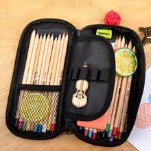 Rocket Cartoon Shaped Student Pencil Case, Large Capacity Design With Layered Storage, Easily Holds Pencils, Erasers, Rulers And Other Stationery. Essential School Supplies For Daily Use, Outdoor Sketching, Office Desk Organization,Bag - Multicolor - View 7