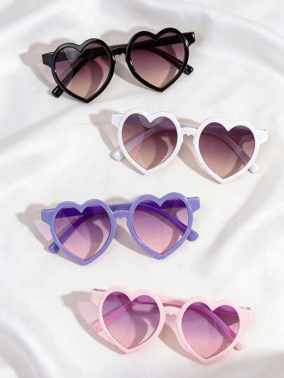 4款情人节新款时尚糖果色爱心眼镜
