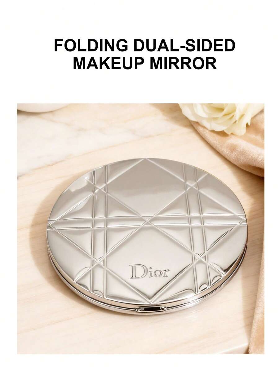 Christian Dior 银色折叠式化妆镜，便携式化妆镜，圣诞礼物，生日礼物 - 銀色 - 查看 1