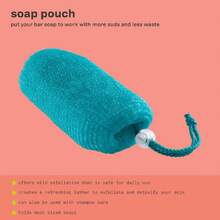 (FRHKR) Soap Saver Bags, Loofah Body Scrubber Bath Sponges, Exfoliating Pouches for Bar Soap, Pack of 4,36983265 - Multicolor - Ver 5