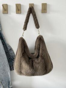 A Fashionable And Elegant New Autumn/Winter Solid Color Large Capacity Zipper Tote Bag For Women, Very Suitable For University, Work, Business, Commuting, Outdoor Activities, Travel And Outings For White-Collar Professionals. It Is An Ideal Choice For Work, Shopping, Attending Parties, Fashion Events, And Also Makes A Great Gift For Friends. - Multicolor - View 11