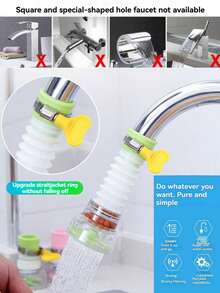 1/2/4pcs Faucet Shower Head Set, Portable Faucet Sink Hose Adapter, Handheld Shower Head, Suitable For Various Faucet Sizes, For Bathing, Pet Grooming, Vegetable Washing, Dog Shower, Beauty Products, Multi-Functional Faucet (Random Style Delivery) - Multicolor - View 7