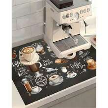 Coffee Machine Countertop Mat, Water Dispenser Mat, Coffee Bar Mat, Coaster, Table Mat, Coffee Bar Mat, Plate Mat, Kitchen Counter Mat, Decorative Gift, Suitable For Coffee Machines, Coffee Pots, Espresso Machines