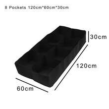 1pc 4/8 Grids Garden Planting Bag Multi-Gird Felt Growing Bag Rectangle Planting Nursery Pot Vegetable Tomato Potato Planting Container Plant - Black - View 10