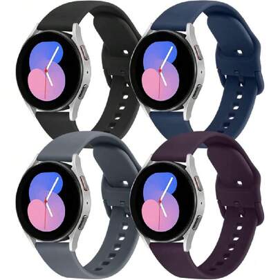 Mugust 4 Pack correas compatibles con  Galaxy Watch 4 Band 40 mm 44 mm, Galaxy Watch 4 Classic Band 42 mm 46 mm, Galaxy Watch 5 Bands, Galaxy Watch 5 Pro, 20 mm correa deportiva ajustable correa de repuesto para Galaxy Watch 4/5 mujeres hombres,36988908