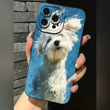 2026 nueva funda de teléfono esmerilada, funda de teléfono con impresión de retrato de perro para  17 14 Pro Max,  17 13 Pro,  17 12, funda de protección para teléfono  Galaxy S23 S22 S21, regalo de funda de pareja para novio y novia, presente de vacaciones - Negro - Ver 2