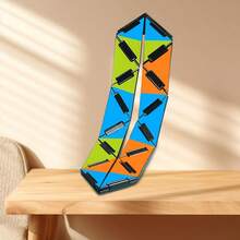 可变形魔方，空间思维训练，3D组装数学几何玩具，趣味新年礼物，男孩女孩最佳节日礼物，适合复活节、万圣节、圣诞节等节日送礼 - 百變魔尺 - 查看 9