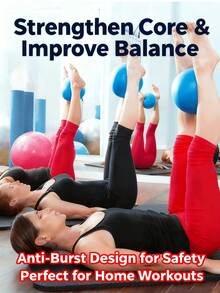 1pc Mini Pilates Yoga Ball, Stable Small Curved Board For Home Use, Soft & Comfortable, With Air Pump, Can Improve Balance, Size: 9.8 Inches