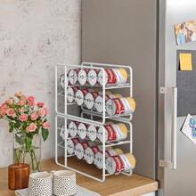 4 Pack Can Dispenser Rack Stackable Can Storage Organizer Holder For Canned Food Kitchen Cabinet Pantry Countertop White - 白色 - 查看 2