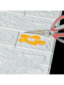 20片3D立体墙贴，易于粘贴和撕除，适用于墙纸表面，纯白色长方形自粘防水墙贴，易于清洁且可自由裁剪，适用于厨房、客厅、浴室、走廊等场所。 - 彩色 - 查看 7