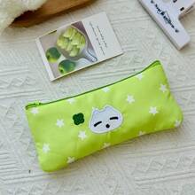 1 túi đựng bút hình ngôi sao dễ thương (màu ngẫu nhiên), túi đựng văn phòng phẩm đơn giản, hộp bút chì lớn dung tích lớn dành cho học sinh, túi đựng văn phòng phẩm di động, túi phân loại văn phòng phẩm đa chức năng, đồ dùng học tập, đồ dùng mùa tựu trường, hộp đựng. - Nhiều màu - Xem 2