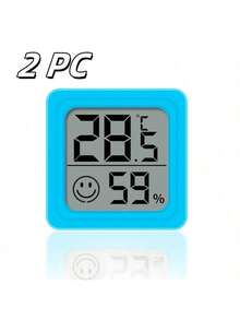 2pcs/1pc Electronic Thermometer, Intuitive Temperature & Humidity Display, Suitable For Indoor, Outdoor, Bedroom, Dining Room, Office, Reptile Habitat - Multicolor - View 12