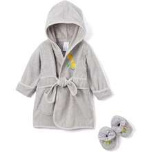 - Albornoz de felpa con capucha 100% algodón con botines, regalos para bebé y niño, regalo de ducha,36984169 - Beis - Ver 1