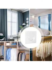 2pcs Clear Shower Curtain Rod Holder, Modern ABS Punch-Free Curtain Rod Rack For Bathroom Home Bathroom Decor Fall Decor Bathroom Accessories Back To School - White - View 10