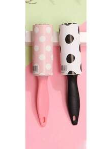 1/4 包装迷你可拆卸粘毛滚筒，便携式除毛器 - 彩色 - 查看 14