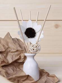 9件套无焰家居香氛套装（1瓶香氛精油+1个陶瓷瓶+5根藤条+1个藤球+干花），持久留香，适用于卧室/书房/浴室/客厅 - 情人节礼物 - 彩色 - 查看 2