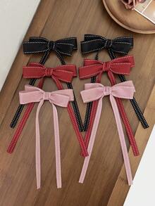 2 piezas Clips de pelo con lazo de unicolor versátil y minimalista para mujeres, elegantes y casuales, de alta gama con diseño de mariposa, adecuados para el uso diario, vacaciones, fiestas, cumpleaños, salidas, fotografía y cualquier ocasión. Un gran regalo para tu mejor amiga, clips de garra, pasadores de pelo, barrettes