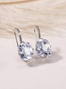1 Pair Teen Cubic Zirconia Drop Earrings For Girls For Daily Decoration For Party Jewelry Birthday Gift - 1# - View 3