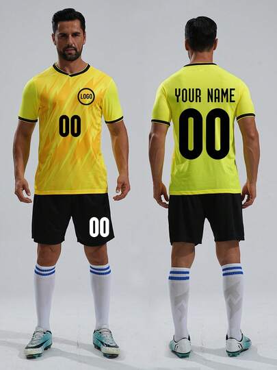 Customized Football Jersey, Can Print Name And Number | Personalized Adult Football Team Uniform | Moisture-Wicking Fabric, Fade-Resistant Printing