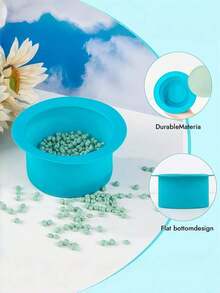 WEWAX 500毫升硅胶蜡熔化碗 - 微波炉便携式蜡加热器，通用配件，适用于硬蜡/蜡豆，全身脱毛（手臂/腿部/比基尼线），可重复使用。可作为送给男友/女友、约会、节日、情人节和新年礼物。