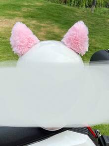 可拆卸毛绒猫耳装饰，带铃铛，适用于电动摩托车、骑行者、滑雪头盔 - 彩色 - 查看 11