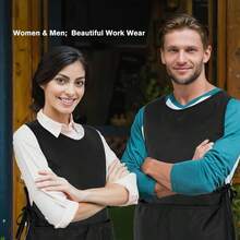 1pc Plain Color Fashionable Water-Resistant Apron, Loose Fit Multi-Pocket Design, Multipurpose For Kitchen, Restaurant, Outdoor Travel, Suitable For Women, Great Gift For Wife Or Mother - Multicolor - View 7