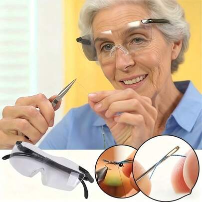 300 % förstoringsgrad handhållen förstoringslampa - ramlös design, lämplig för läsning, hantverk, sömnad och gör-det-själv, perfekt för skräddare och hobbyister, fickformat högpresterande förstoringslampa (ingen ström krävs)