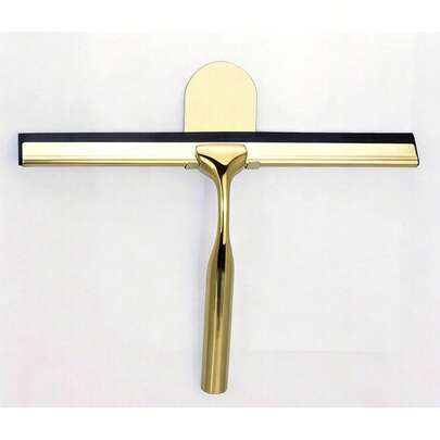 Stainless Steel Shower Squeegee With Silicone Blade - Rustproof Ergonomic Handle, Bathroom Kitchen Car Window Cleaner, Modern Minimalist Shower Door Wiper With H