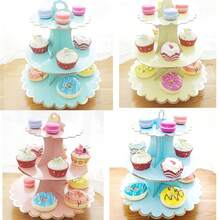 Metallic Edged Cupcake Stand, Multi-Tier Dessert Display Rack, Cupcake Holder For Wedding, Birthday Party, Dessert Table - Multicolor - View 2