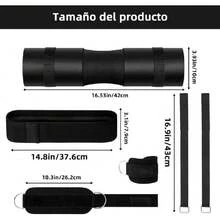 Almohadilla para Barra de Gimnasio,con 3 Bandas Resistencia,2 Grilletes parar Tobillo de Fitness,1 Bolsa Der Almacenamiento,Portátil Barbell Pad Set,para Entrenar En El Gimnasi (Rosa),36984757 - Marrón - Ver 2