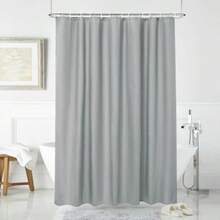 KTMOUW Cortina de Baño, Cortinas de Ducha 180x180cm Impermeable, Tela Lavables con 12 Ganchos Plegable Secado Rápido Cortinas para Duchas de Baño y Bañeras,(Gris) - Multicolor - Ver 9