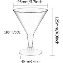 5pcs 6.3oz Reusable Plastic Martini Cups, Suitable For Champagne Parties, Desserts, Catering, Weddings, Birthday Parties (Champagne Glasses, Wine Glasses, Plastic Cups, Cocktail Glasses, Birthday Cups) - Multiple Colors/random Styles - View 4